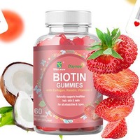 Gummies de biotine naturelle : Complément de collagène pour une peau plus élastique et des vitamines qui améliorent la santé des ongles