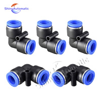 Raccord pneumatique rapide universel en acier inoxydable 304 série PV PU PE, coudé, à insertion rapide, connecteur pneumatique en L