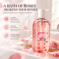 Gel douche PLOG Luxe à la rose, infusé d'extraits floraux naturels, pour une peau douce et nourrie en profondeur.
