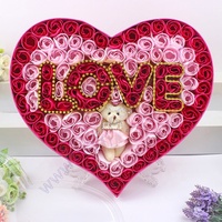 Rose Éternelle Rose "Love 100 Forever" Romantique pour Elle – Fleurs Réelles Préservées Faits Main, Cadeau de Saint-Valentin