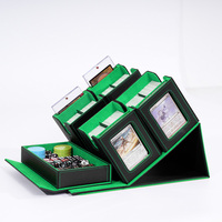 Boîtes de rangement JUZI en cuir PU écologique 5-en-1 pour cartes Pokémon et Yu-Gi-Oh, avec plateau à dés et boîte de deck Commander à chargement latéral pour TCG