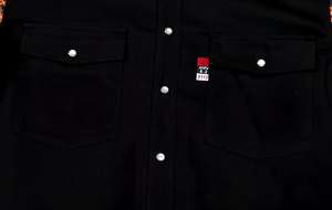 Unisex 100% Katoenen <span class=keywords><strong>Chef</strong></span>-Koks Lange Mouw Met Kliksluiting Wit Met Patroon Ontwerp Veiligheidskleding - Product Image 3