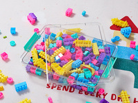 Boîte de rangement empilable transparente avec couvercle, boîte de rangement en plastique anti-poussière pour jouets LEGO et blocs de construction pour enfants