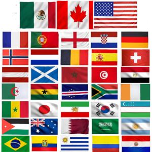 En stock, livraison en 24h – Drapeau 3x5 pieds de <span class=keywords><strong>48</strong></span> pays pour la Coupe du Monde de Football 2026 – Tous les drapeaux nationaux pour affichage extérieur - Product Image 1