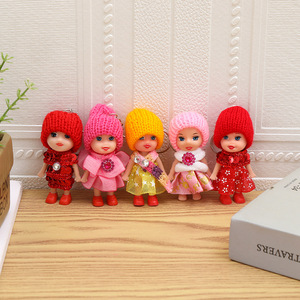 Poupée miniature de 8 cm, jouets pour filles, poupées clown colorées, pendentif pour téléphone portable, cadeau de mariage, accessoires de poupée en émail, poupée Blythe - Product Image 1