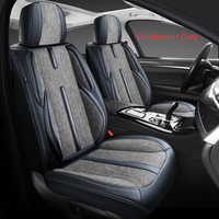 Housse de siège auto universelle en lin et cuir PU, ensemble complet respirant quatre saisons pour 5 sièges, protection de siège auto, coussin – Grande Vente