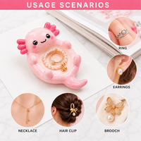 Kit de modelage en argile DIY pour porte-anneaux et coupelles à bibelots animaux, avec peintures acryliques non toxiques, pour l'art à domicile et scolaire