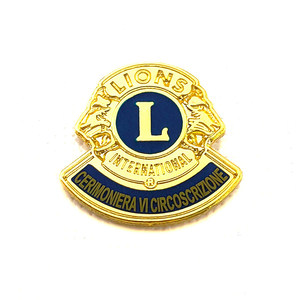 Oferta Especial: Pin Esmaltado Personalizado Lions Clubs, Broche Hijab, Insignia y Emblema Promocional Chapado en Oro con Serigrafía - Product Image 1