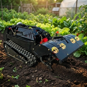 Motoculteur rotatif télécommandé sur chenilles pour la culture des sols agricoles sur terrains accidentés - Product Image 5