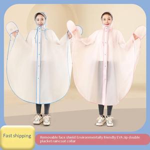 Poncho de pluie unisexe pour cyclisme avec mitaines intégrées, fermeture éclair et boutons-pression, <span class=keywords><strong>cape</strong></span> imperméable pour <span class=keywords><strong>vélo</strong></span> et trottinette électrique - Product Image 3