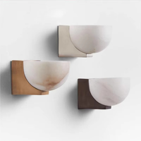 Lampes murales décoratives en marbre de style nordique moderne, design créatif, éclairage intérieur LED E26 pour la maison et les hôtels, salon