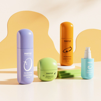 Ensemble d'emballages en verre pour soins de la peau avec coins arrondis personnalisés, coloré, 40 ml, 100 ml, 120 ml avec pompe à lotion