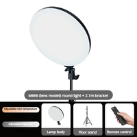 Ring Light Model M666, Temperatur Warna Dapat Diatur, Bi-Color 2800-5600K, 51-100W, Lampu Isi Khusus untuk Live Streaming