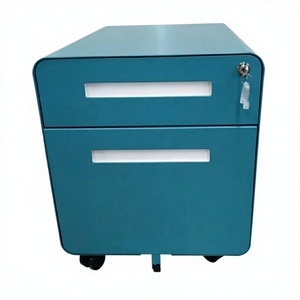 Minimalist Colorful Drawer Metal Filing <b>Cabinet</b> with Lockable Key <b>Lock</b> Mobile Office Furniture for Home Office School - Product Image 6