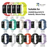 Schmetterlings schnalle Silikon Uhren armband für Huawei Band 8 9 10 Silikon Smart Watch Ersatz Armband Correa Armband (WB1130T)