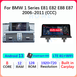 10.25 "/12.3" Android 13 Qualcomm đài phát thanh xe đa phương tiện Player Carplay cho BMW 1 Series E81 E82 e87 E88 2006 2011 GPS navigation - Product Image 2