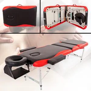 Breiter Massagetisch tragbar Füßermassage Wimpernbett Spa-Bett Salon Tisch höhenverstellbarer Massagetisch