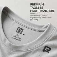 Étiquette de transfert personnalisée résistante au lavage pour vêtements avec surface douce au toucher, effet 3D premium, design flexible et faible MOQ