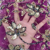 Tissu en dentelle brodée de perles et de paillettes de luxe pour vêtements de fête africains