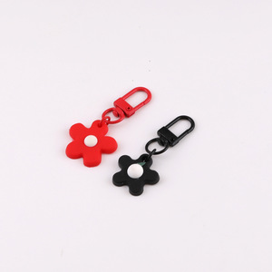 Llavero con colgante de flor colorida, resina plástica, accesorio de joyería DIY para decoración de bolsos y estuches de auriculares, colores aleatorios - Product Image 5