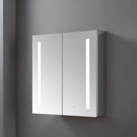 Moderno Gabinete de Baño con Espejo LED Rectangular, Pantalla Táctil, Bluetooth, Antivaho, IP54, Impermeable, de Aluminio y Vidrio, para Montar en la Pared