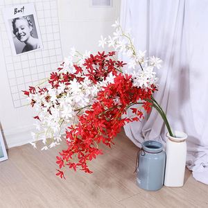 Nuevo Estilo de Ramo de Flores Artificiales de Seda Azul, Flor de Cerezo de Tacto Real para Damas de Honor en Bodas - Product Image 6