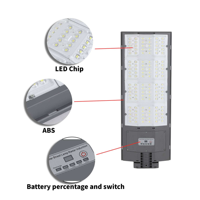 Lampu Jalan Tenaga Surya LED OUTLUX TG007 ABS IP65 6500K Suhu Warna 100w Sudut Sinar 105x80