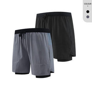 Pantaloncini da Corsa e Basket da Uomo Personalizzati a Doppio Strato con Elastico in Vita, Tasche Laterali e Cordoncino 2 in 1 - Product Image 6