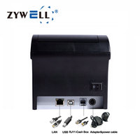 Impresora Térmica ZYWELL ZY803 con USB y Ethernet, Impresora de Recibos Térmica de 80 mm para Pequeñas Empresas