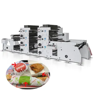 Width 950mm Roll to Roll 4/5/6/7/8 Color Paper Cup Paper Straw Bag Bowl Flexo Printing Machine with IR Dryer