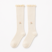 Chaussettes pour enfants personnalisées, formelles, à volants, antidérapantes, en coton mignon pour filles, douces, respirantes, tricot jacquard, OEM ODM, faible MOQ