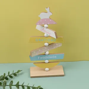 Новая образовательная детская игрушка «сделай сам» креативная настольная деревянная подставка для пасхальных яиц