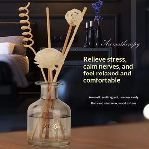 زجاجة عطر زجاجية للعلاج بالروائح وناشر عطري بالقصب للديكور المنزلي وللفنادق - Product Image 4