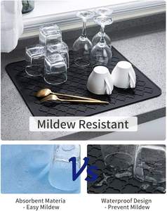 Tapete de Silicona Impermeable para Mesa de Cocina, Tapete de Silicona para Secar Platos, Resistente al Calor, Accesorio para la Encimera de la Cocina - Product Image 3