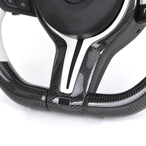 Volant sport en cuir blanc et fibre de carbone personnalisé pour <span class=keywords><strong>BMW</strong></span> M F10 F20 F21 F30 F32 F36 M3 F15 M5 F80 M4 F82 E70 E71 E90 X3 - Product Image 5