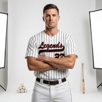 Pabrik Seragam Baseball Custom Langsung dari Pabrik 1 PC MOQ Desain Gratis Sublimasi Bernapas Cepat Kering Tricot Rajutan Ganda