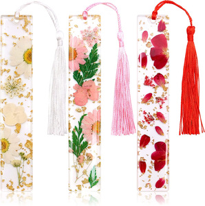 Marcapáginas de resina de flor seca personalizado de 138x25mm, bonito soporte de página, marcapáginas, accesorios para <span class=keywords><strong>promociones</strong></span> - Product Image 1