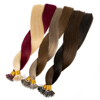 Extensions de cheveux humains à double trame avec embouts nano, matière brute non traitée, cuticules intactes, qualité salon de luxe