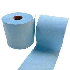 Rollo de toallas de <span class=keywords><strong>papel</strong></span> higiénico azul reciclado de <span class=keywords><strong>papel</strong></span> de <span class=keywords><strong>cocina</strong></span> industrial comercial con logotipo personalizado ecológico de alta calidad - Product Image 4