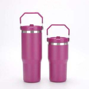 Gobelet de voyage en acier inoxydable avec poignée, 20 oz, double paroi isolée, pour les trajets quotidiens - Product Image 6