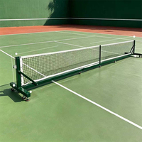 Red de Pickleball Portátil de 22 Pies con Estructura Plegable con Ruedas, Especificaciones Oficiales para Torneos, Impermeable, Resistente, de Tubo Galvanizado
