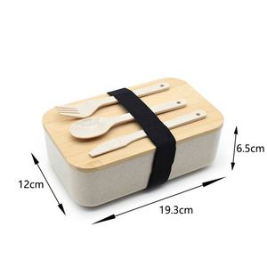 Wholesale School <b>Lunch</b> Box <b>Set</b> Plastic Bento <b>Lunch</b> Box with Bamboo Lid - Product Image 5