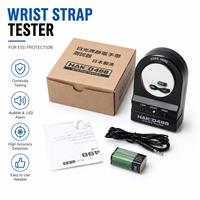 Testeur de bracelet antistatique Ruiheng ESD, moniteur continu antistatique, conformité ANSI/ESD S20.20 IEC 61340, alarme sonore et lumineuse, 1,4 m