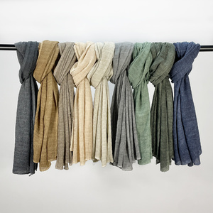 Dernier design <span class=keywords><strong>Hijab</strong></span> en crêpe élégant en coton et rayonne, couleur vieillie, effet froissé, pour femmes musulmanes, texture douce, foulard, dupatta, châle - Product Image 6