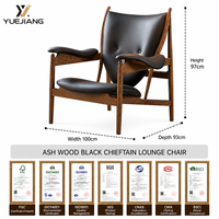 Fauteuil individuel en cuir véritable et bois massif, style italien, ergonomique et moderne, pour salon, balcon ou bureau à domicile