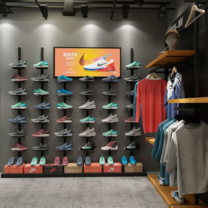 Espositore da <span class=keywords><strong>Parete</strong></span> per Scarpe Sportive con Ripiani in Filo Metallico e Supporto per Conservazione - Product Image 3
