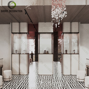 Professional Jewelry Shop Decoration Ideas Custom Luxury Glass Jewellery Shop Wall <b>Showcase</b> Jewelry Shop Interior Design - Product Image 1