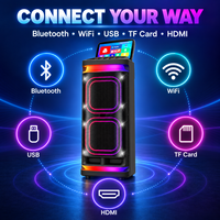 Speaker Pesta Layar Pintar Android 14 Dual Woofer 10 Inch 60W Sistem Audio Karaoke Nirkabel Dengan Baterai 9000mAh