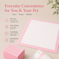 Tapis de propreté roses pour chiots avec noyau absorbant SAP, résistants aux fuites, pour animaux de compagnie, fourniture d'usine