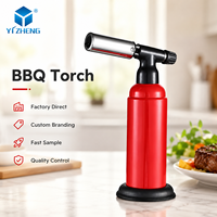 Lampe torche multifonction puissante et sécurisée à gaz butane rechargeable pour la cuisine, le camping et la survie